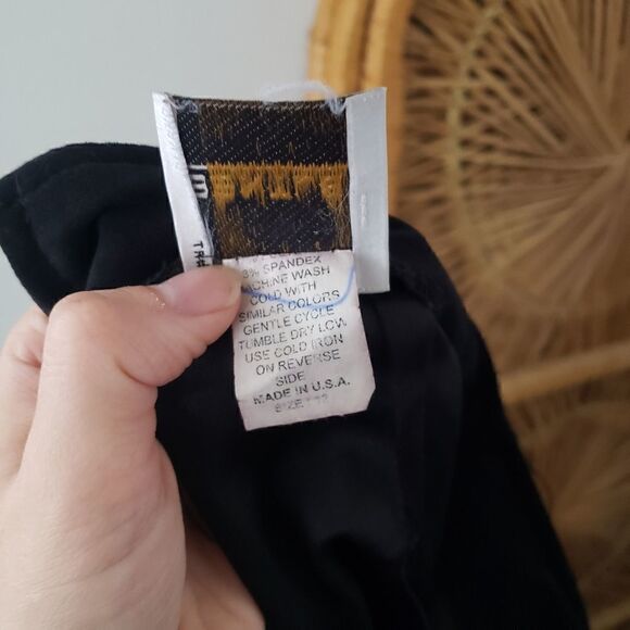 Vintage Black Pencil Mini Skirt Brushed 12 - Picture 5 of 5